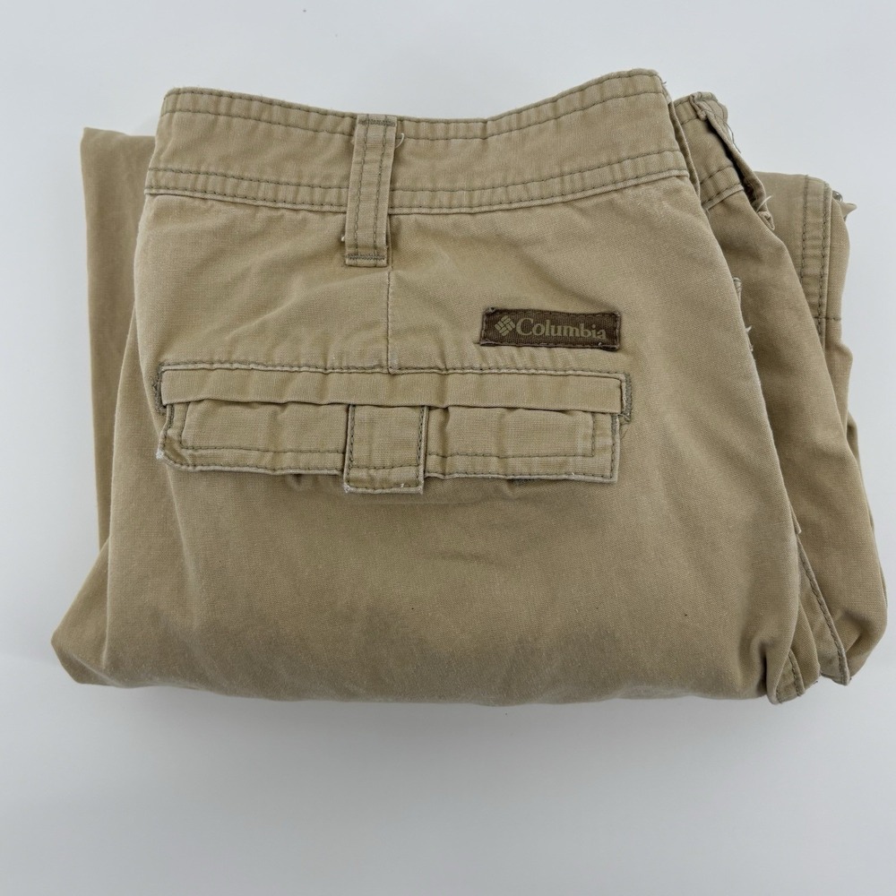 Columbia Sportswear Beige Cargo Hiking Camping Pants Mens Size 33x31*
